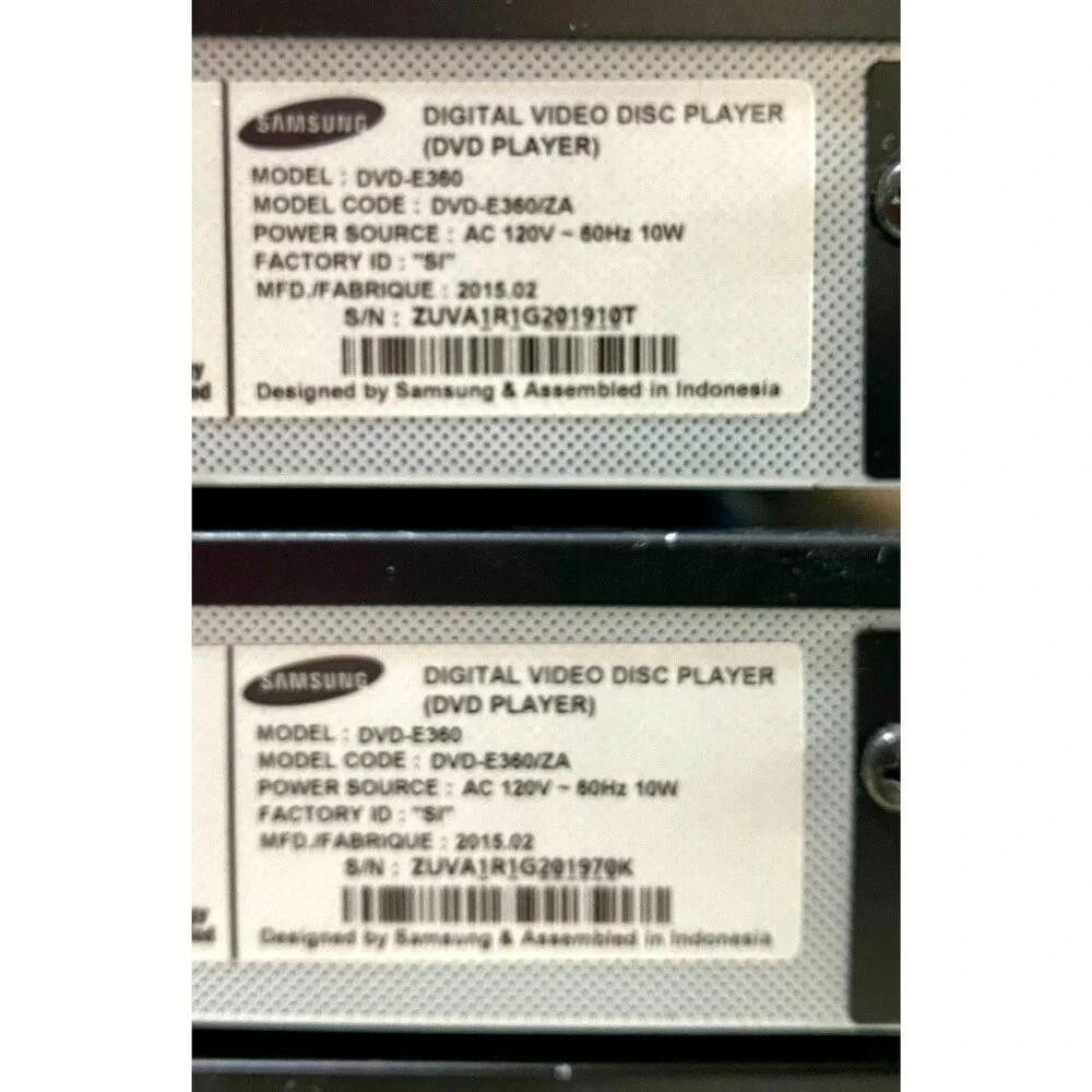 USED - Samsung DVD-E360K/ZX DVD Player with Remote, cables & chord  3 Available